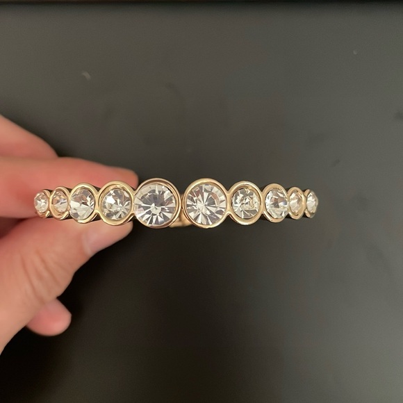 18K Gold Plated/ Crystals Bangle- Women - Picture 1 of 11